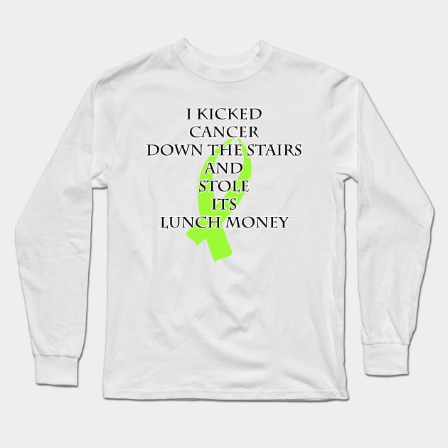 Cancer Bully (Lime Green Ribbon) Long Sleeve T-Shirt by BlakCircleGirl